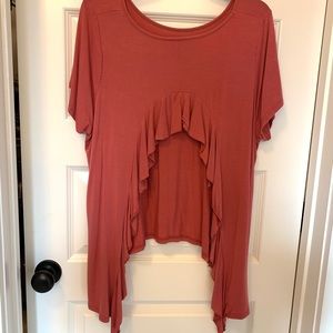 Open Back Ruffle POL Top